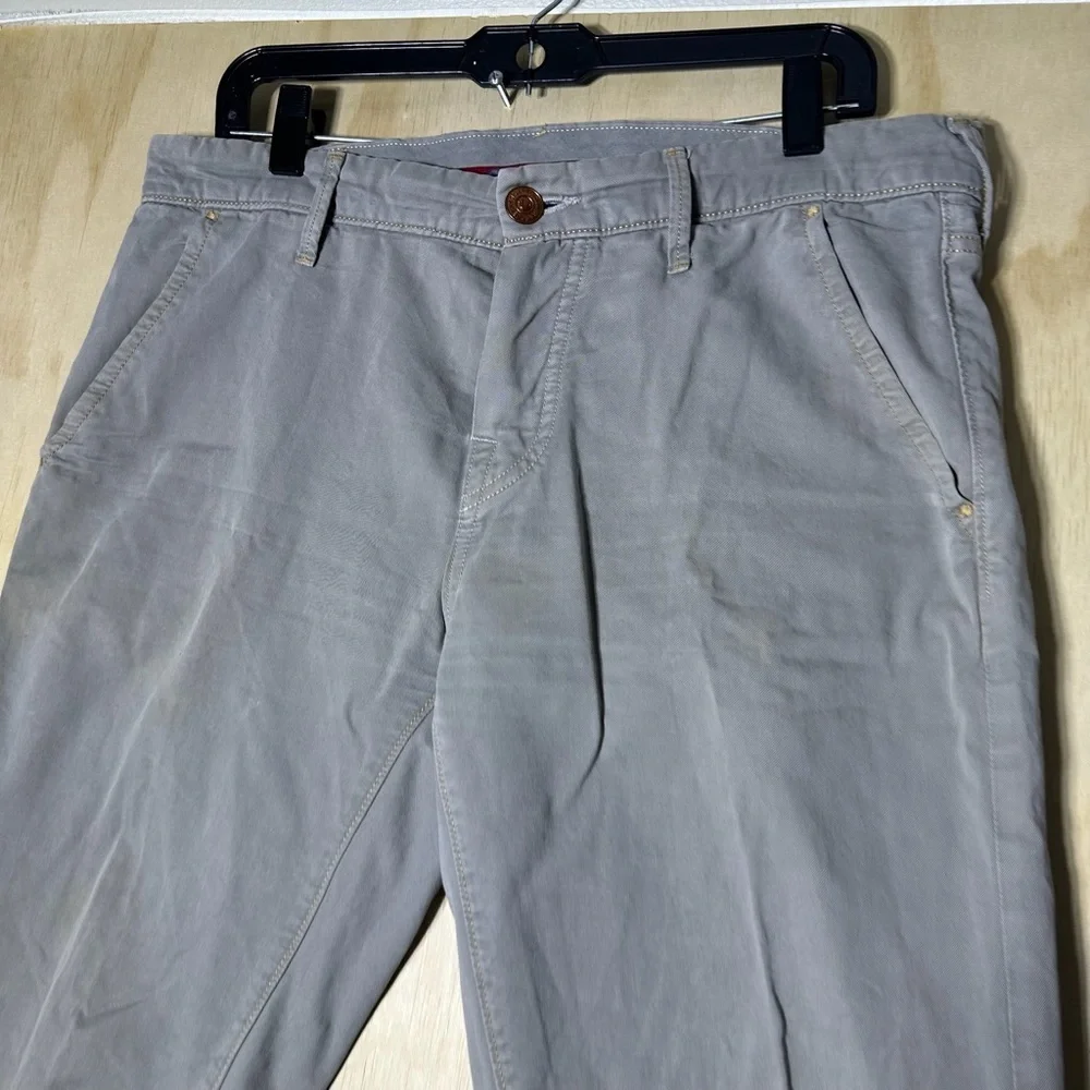 True Religion Rocco Tailored‎ Overdye Twill Jeans Pants Gray Button Fly 32X32